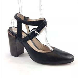 Leather Cross Ankle Braided Strap High Heels